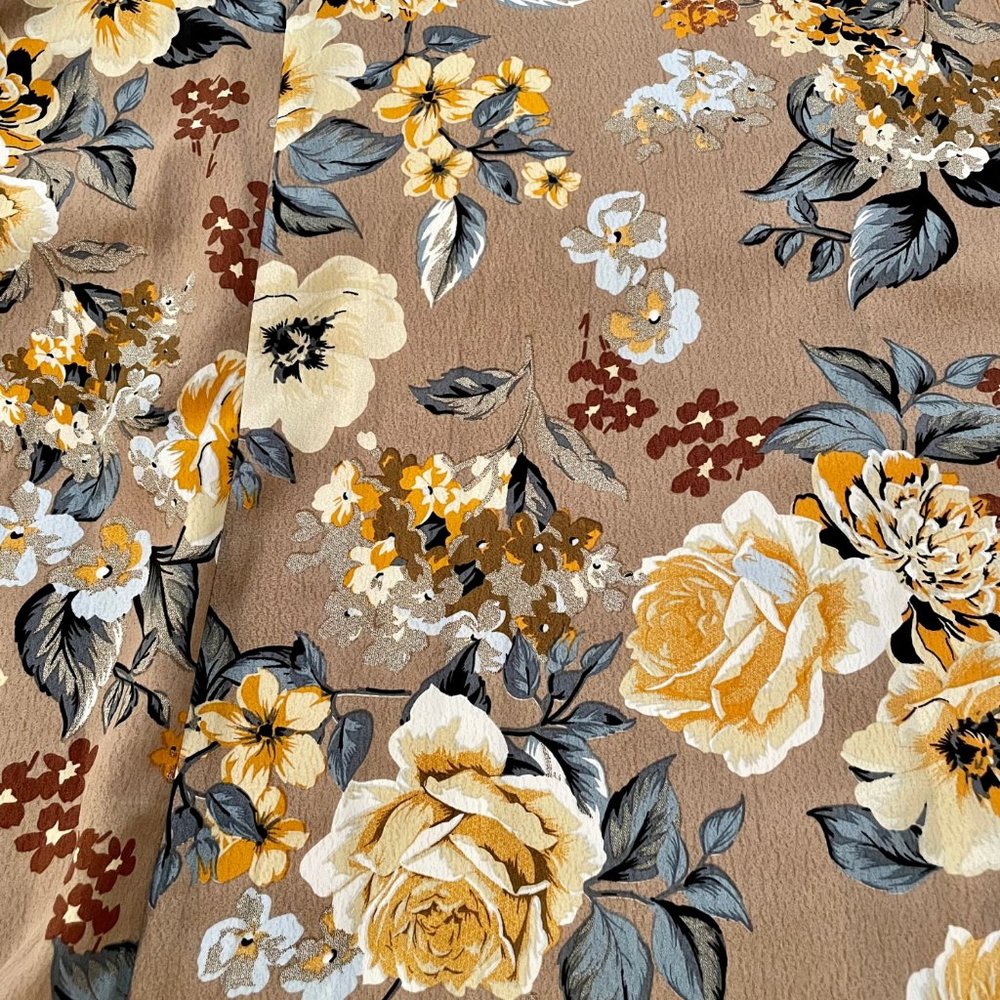 NEW WITH TAGS - Easel Mocha Floral Wrap Maxi Dress - L - Picture 5 of 6